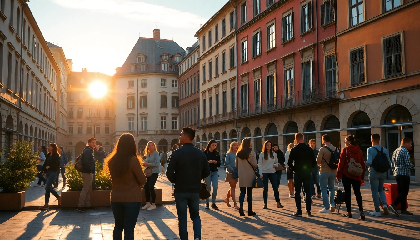 Engaging scene of students exploring Avrupa'da Üniversite Okumak opportunities in a beautiful university setting.