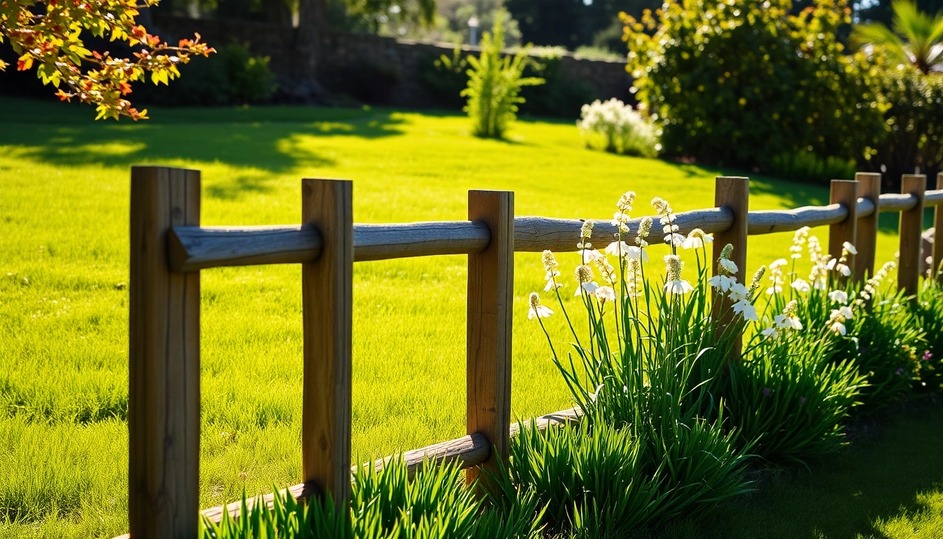 Showcase of fencing companies Manchester with a vibrant wooden fence in a sunlit garden setting.