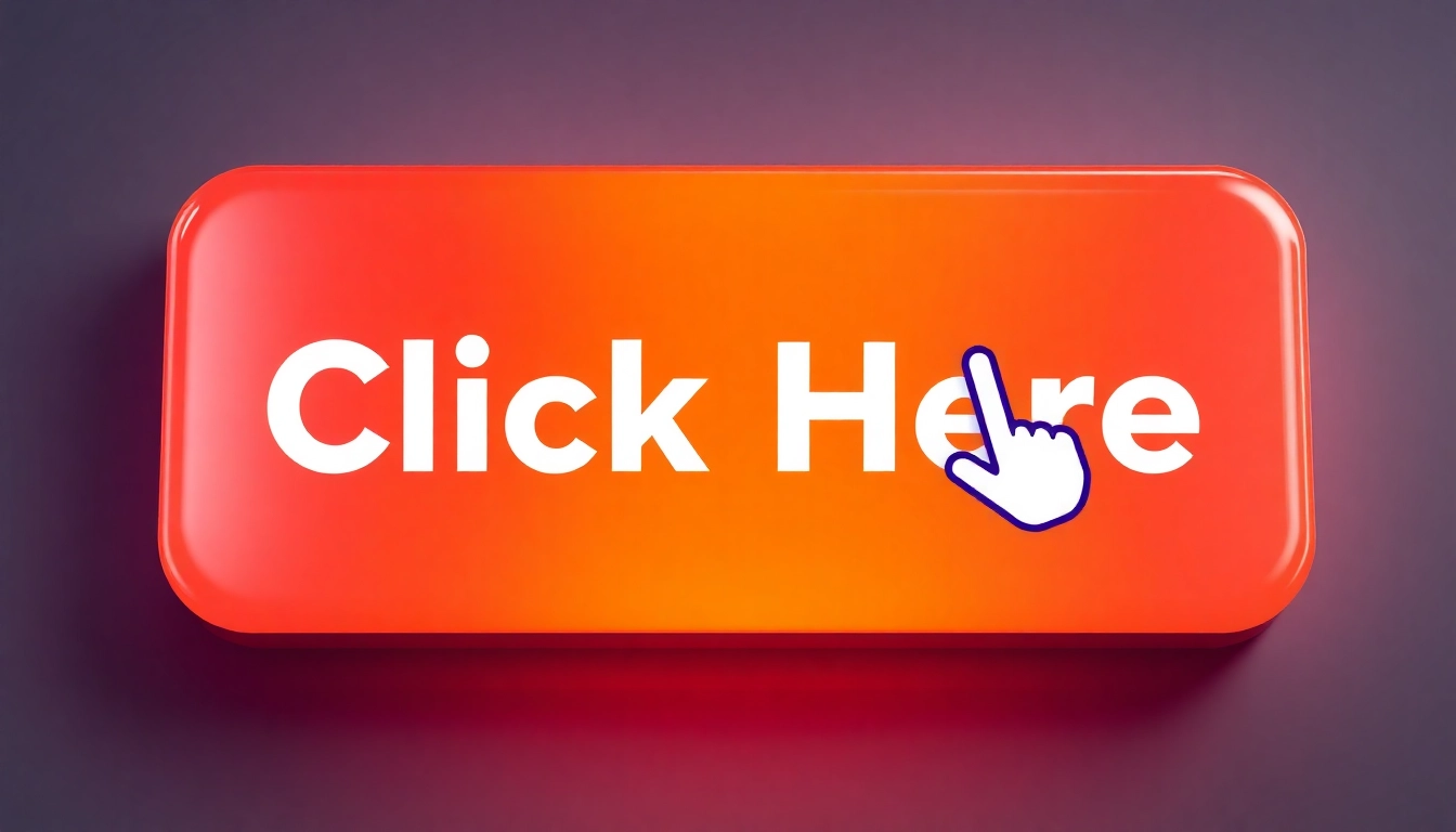 Click Here button with a hand pointer design, inviting user interaction on a bright background.