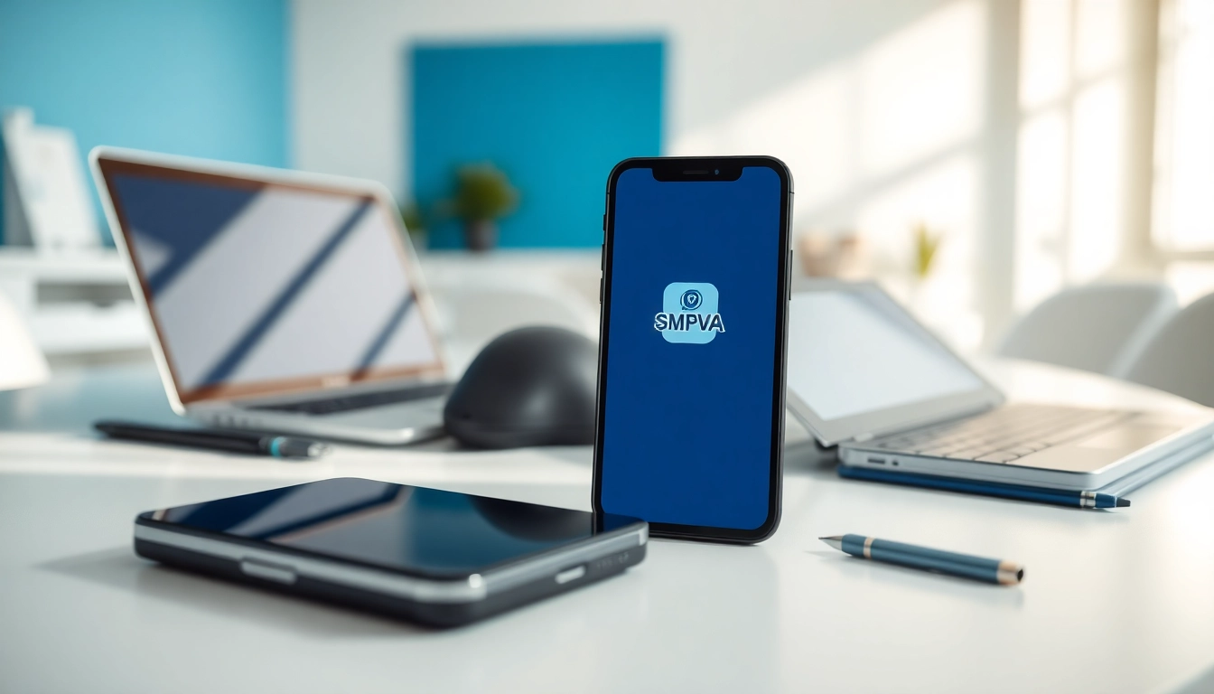 Utilize SMSPVA for secure, virtual SMS reception in a modern workspace setup.