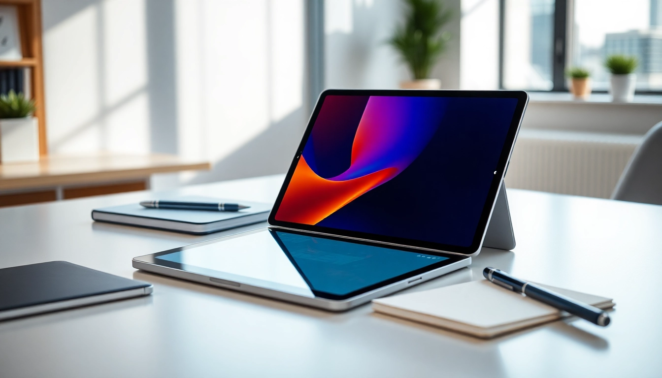 Buy iPad Pro displayed on a modern desk with creative tools for inspiration.