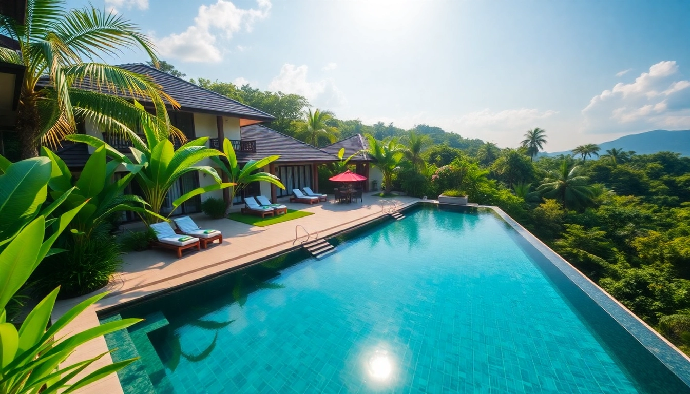 View a luxury property by phuket real estate agent showcasing stunning tropical villa and landscape.