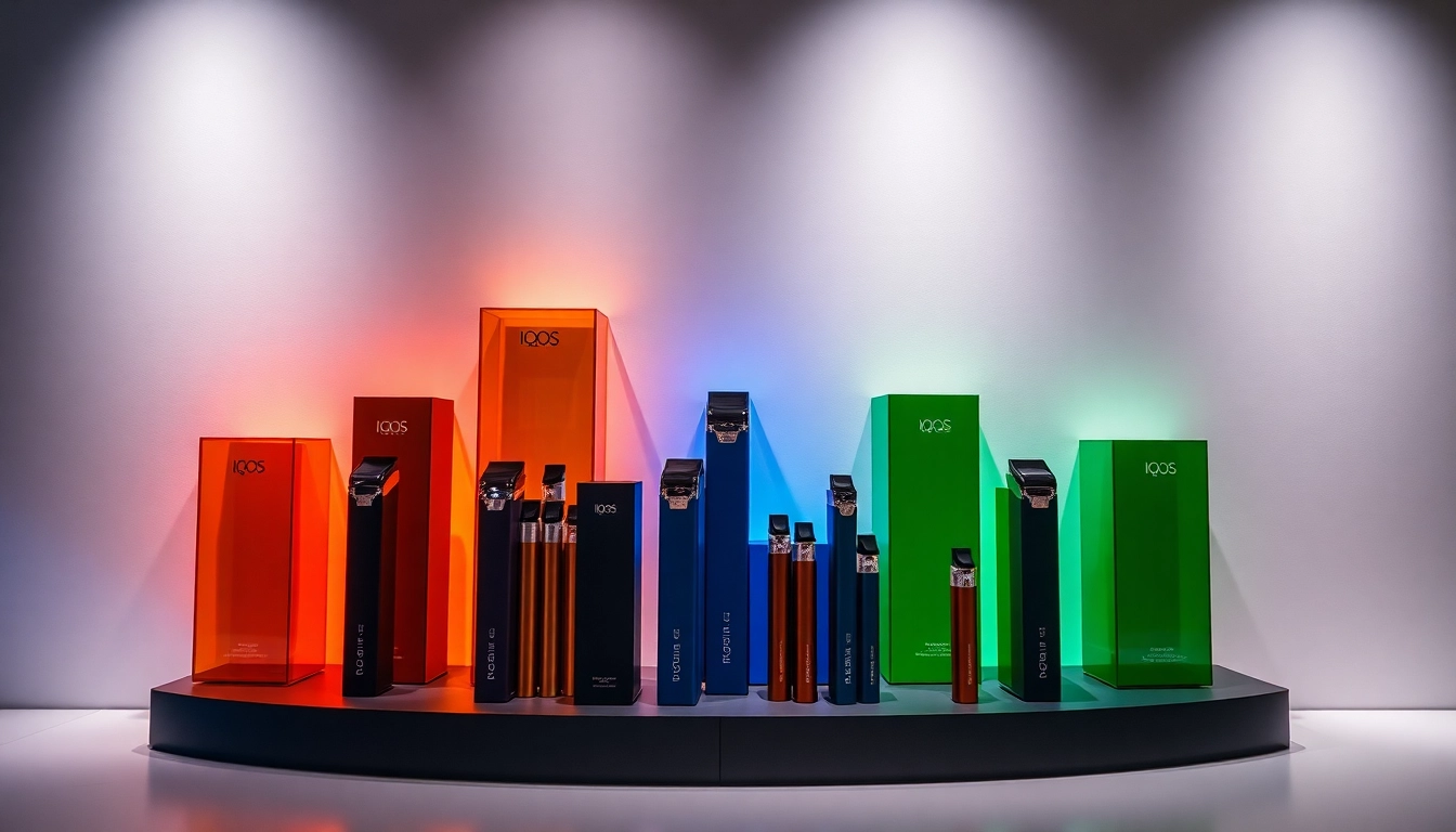 Terea sigara in assorted vibrant colors displayed elegantly for a sophisticated smoking experience.