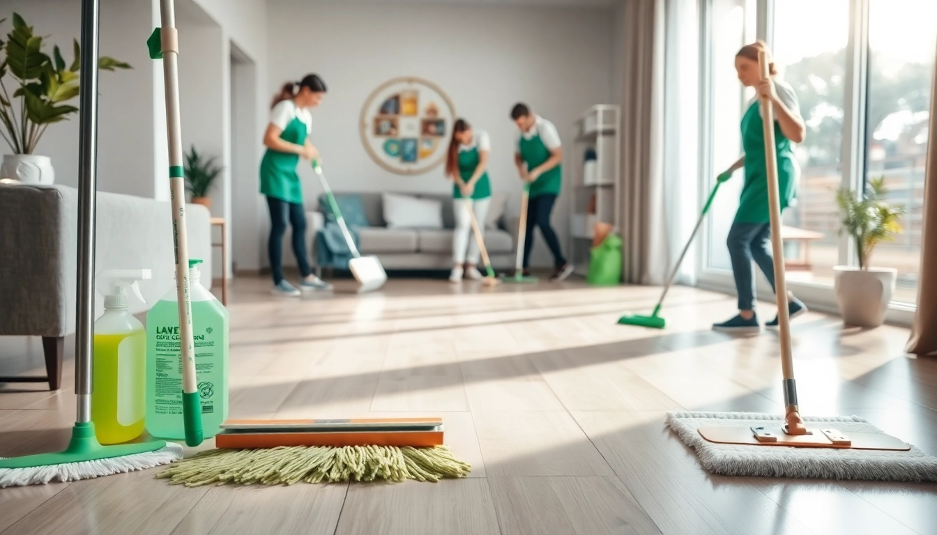 Efficient bond cleaning Logan service team actively cleaning an apartment, demonstrating thoroughness and professionalism.