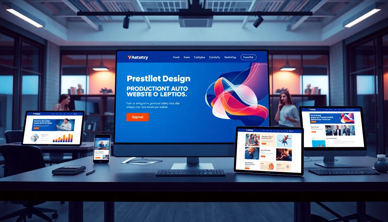 Engaging website design layout featuring innovative elements and vibrant colors.