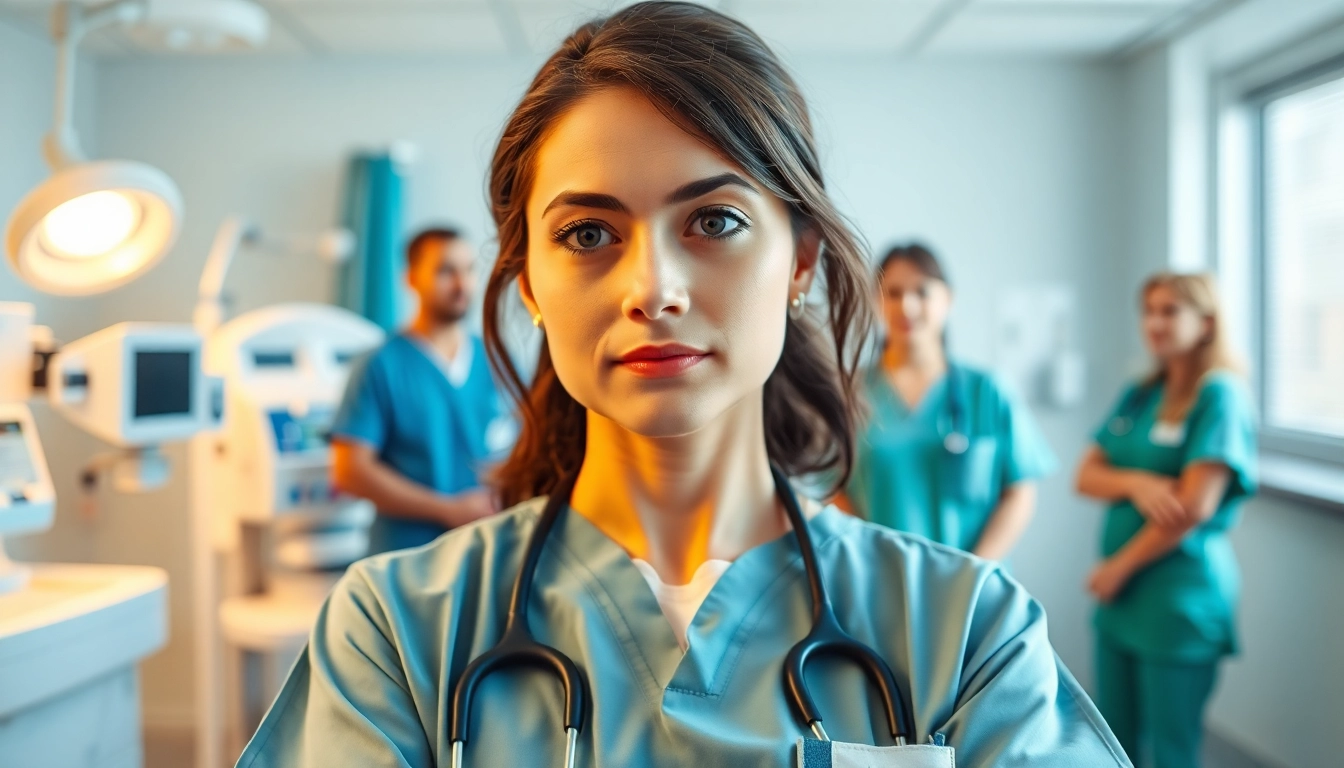 Supportive nurse reflecting on the VDAP Program in a healing healthcare environment.