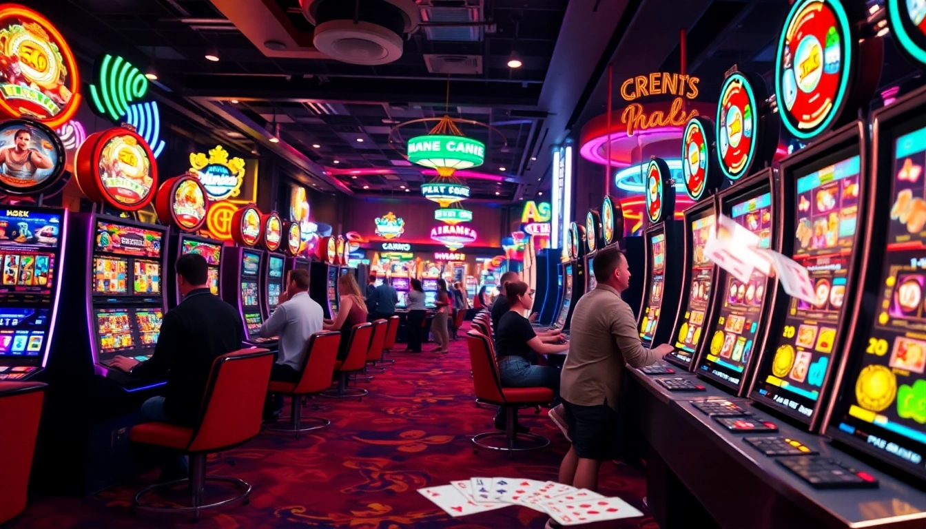 Menggambarkan suasana permainan slot di https://batman138ss.com dengan pemain yang terlibat di mesin.