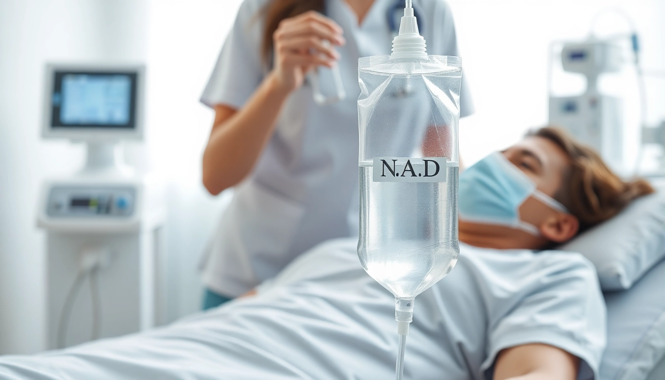 NAD IV therapy being administered by a nurse, showcasing what is nad iv therapy in a professional setting.