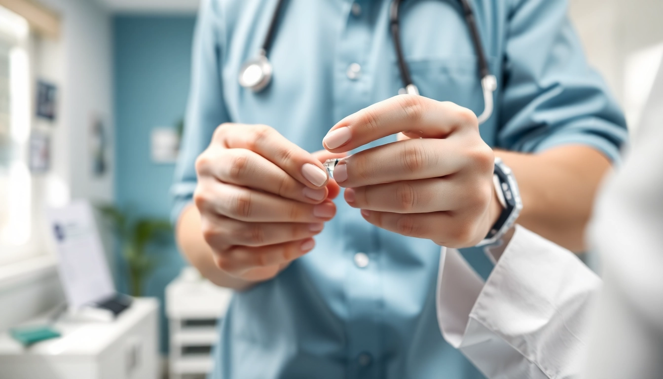 Administering Injectable Weight Loss treatment in a professional healthcare environment with a caring practitioner.