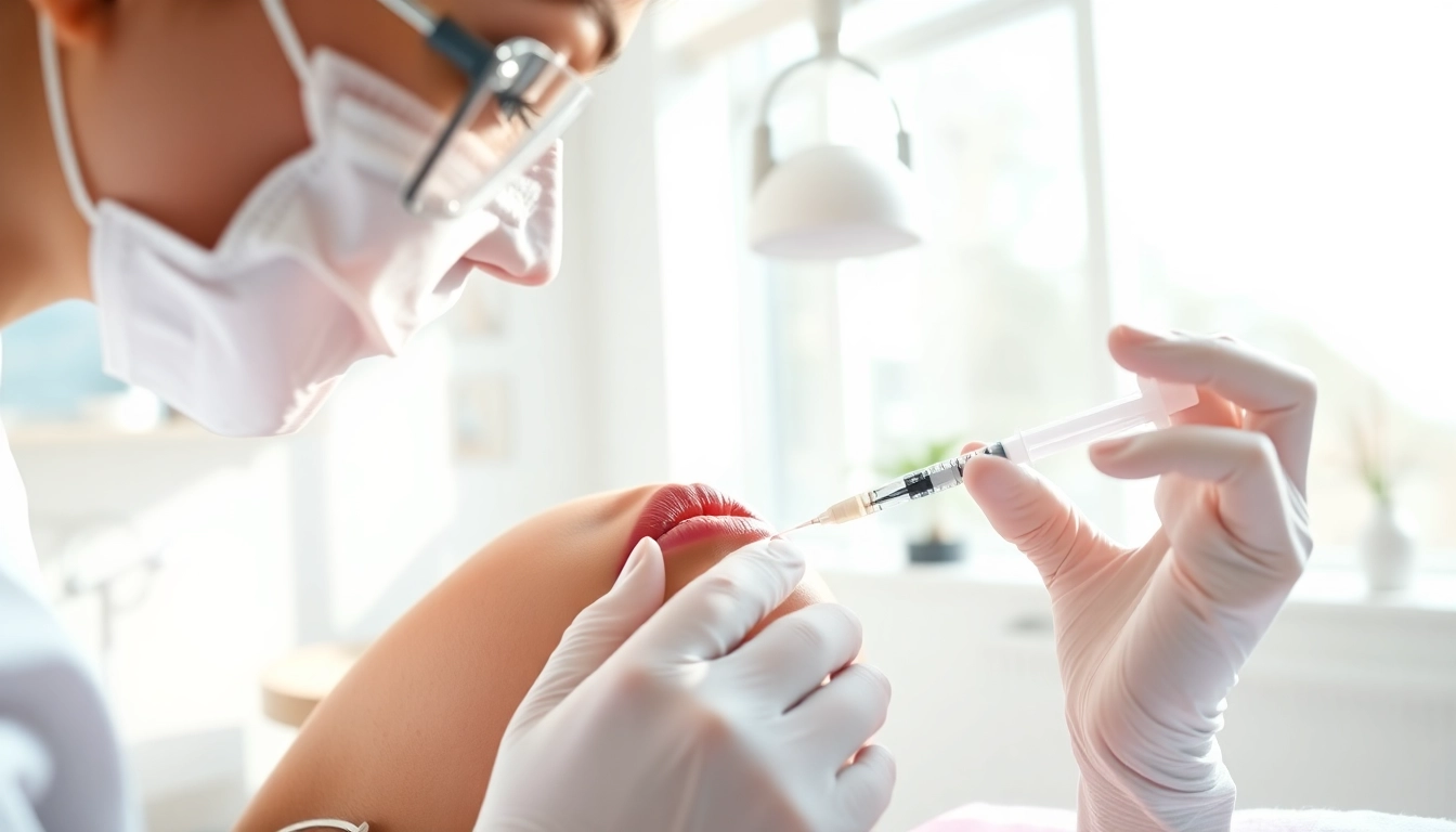 Enhance your smile with hyaluronic acid lip fillers expertly applied by a professional aesthetician.