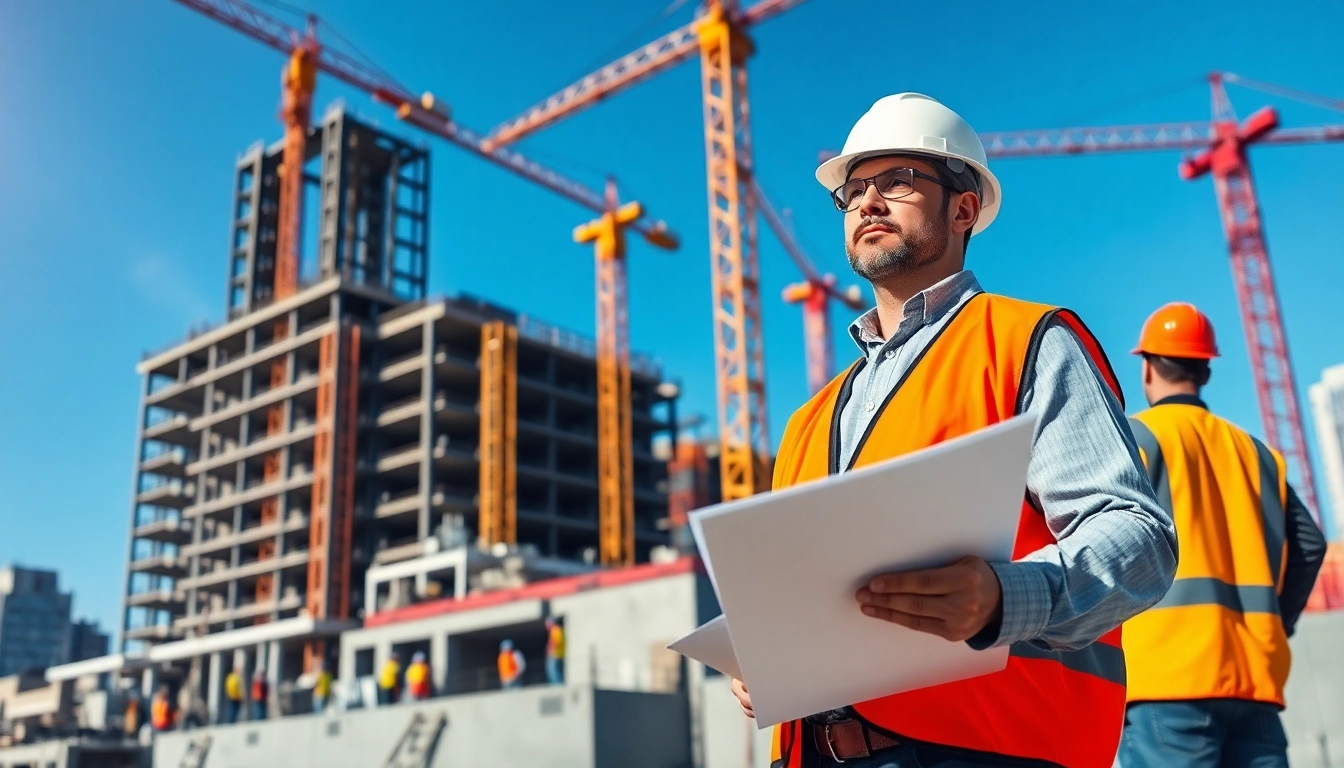 Manhattan Construction Manager directing activities at a vibrant construction site, ensuring safety and efficiency.