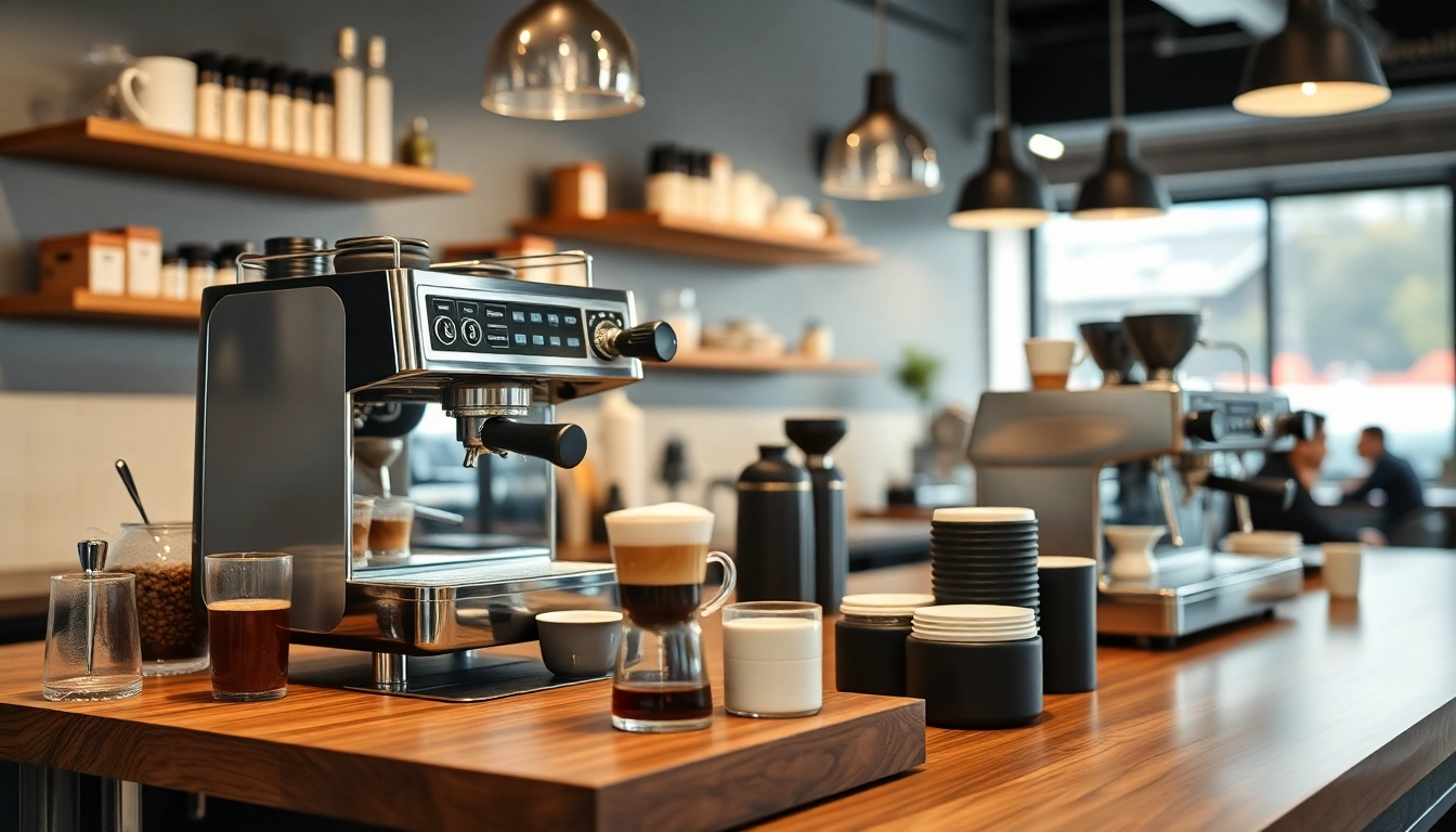 Cimbali teknik servis alanında profesyonel bakım yapan teknisyenler espresso makinelerini onarıyor.